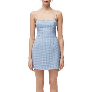 French Connection Whisper Tie-Back Gingham Mini Dress size 6